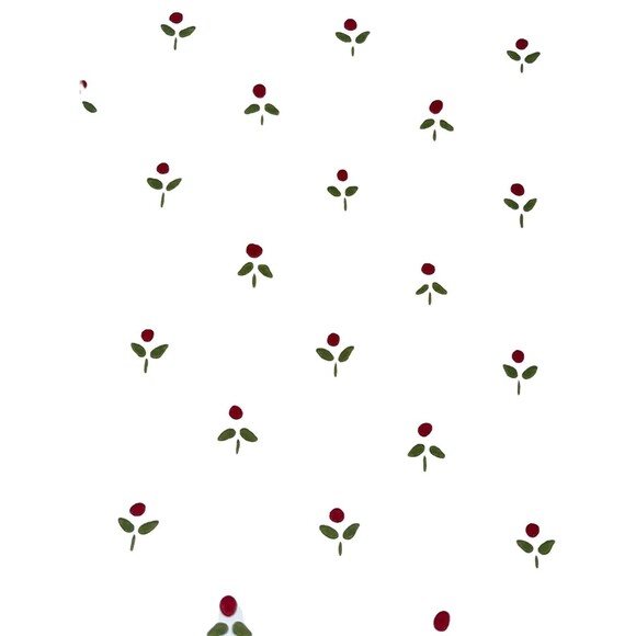 Vintage Wallpaper Floral Botanical Victorian Roses Simple - Picture 1 of 12